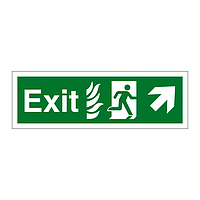 Exit with flames symbol Arrow up right sign