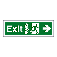 Exit with flames symbol Arrow right sign