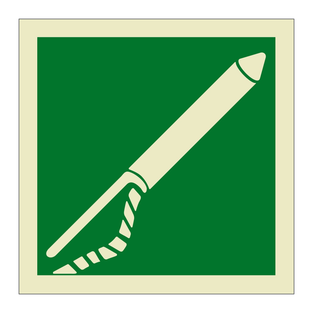 Line throwing appliance symbol 2019 (Marine Sign)