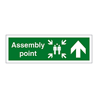 Assembly point arrow up sign