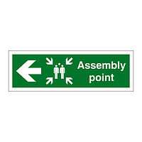 Assembly Point Arrow Left sign
