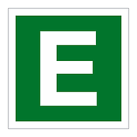 Assembly Point Letter E sign