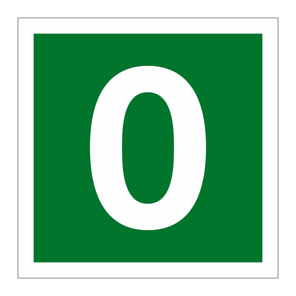 Assembly Point Number 0 sign | British Safety Signs