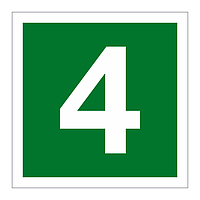 Assembly point Number 4 sign