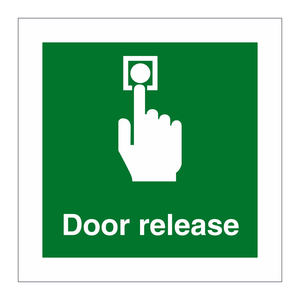 Door Release sign