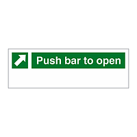 Push bar to open sign