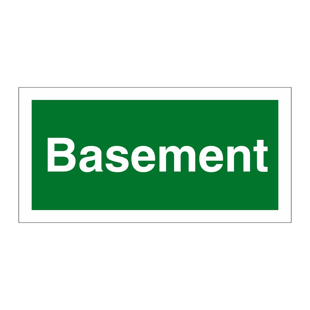 Basement sign | Manufactured by British Safety Signs
