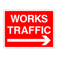 Works traffic arrow right sign