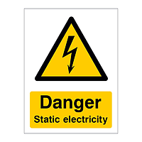 Danger Static electricity sign