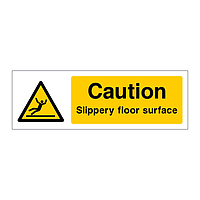 Caution Slippery floor surface sign