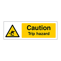 Caution Trip hazard sign