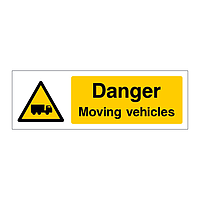 Danger Moving vehicles sign
