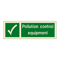 Pollution control equipment with text (Marine Sign)