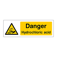 Danger Hydrochloric acid sign