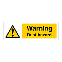 Warning Dust hazard sign