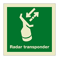 Search and rescue transponder SART with text (Marine Sign)