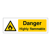 Danger Highly flammable sign