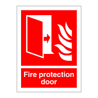 Fire protection door sign