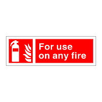 For use on any fire sign