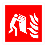 Fire blanket symbol sign