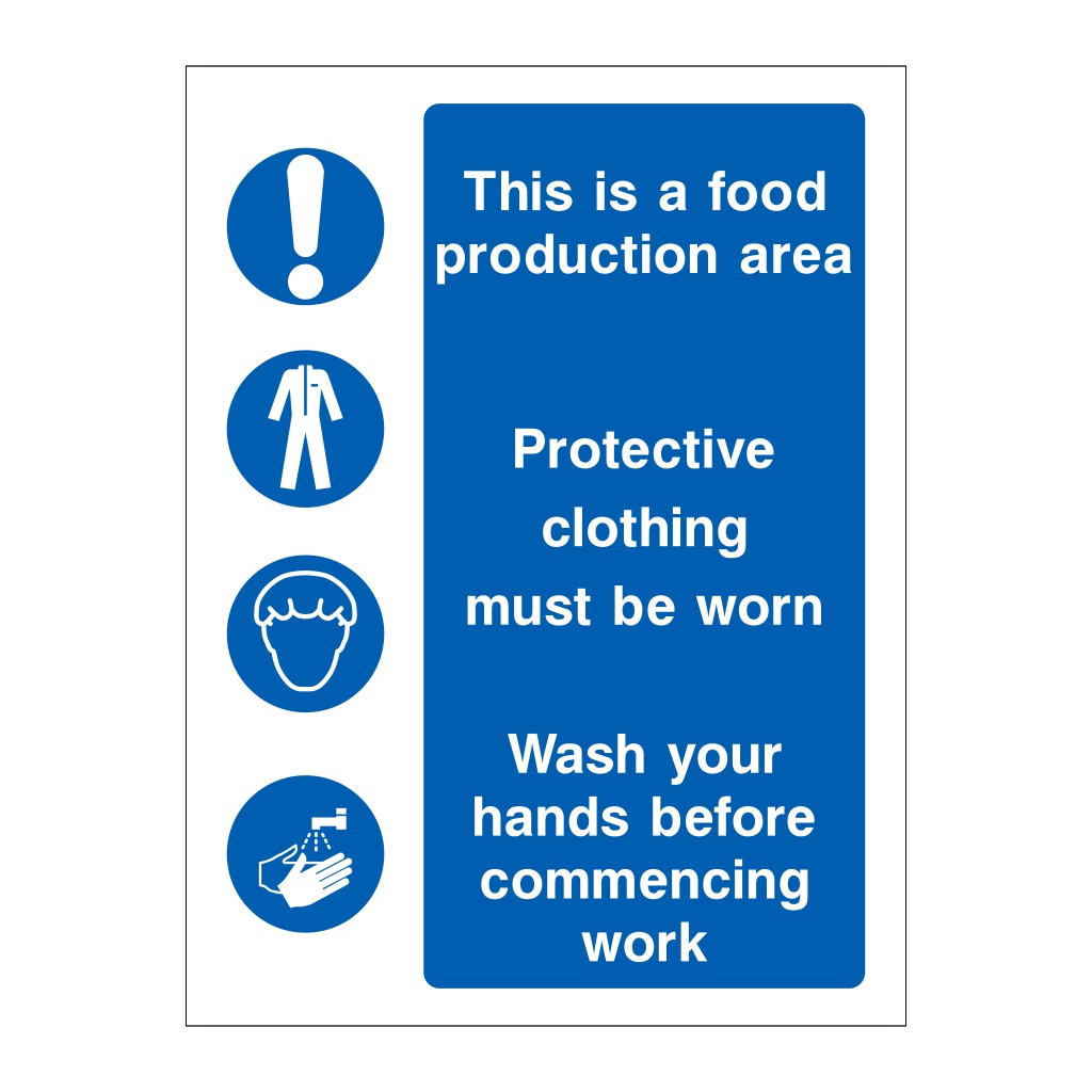 This is a food production area sign
