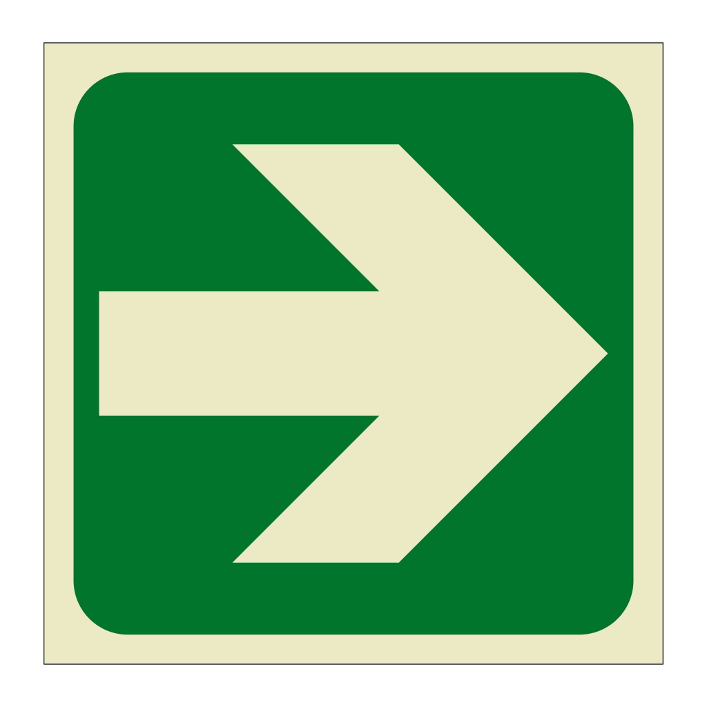 Right directional arrow (Marine Sign)