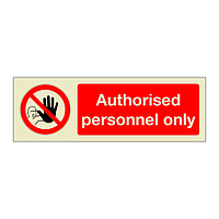 Authorised personnel only (Marine Sign)