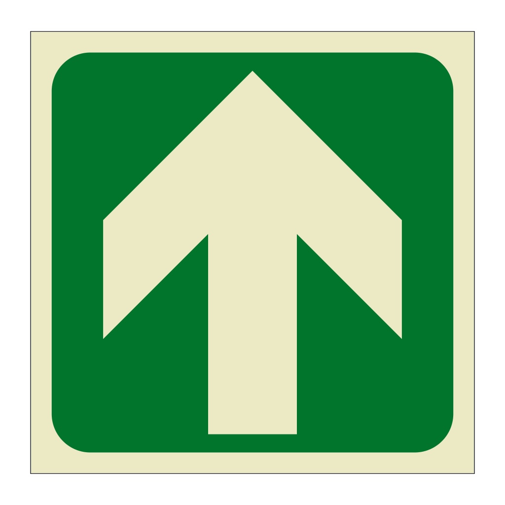 Up directional arrow (Marine Sign)