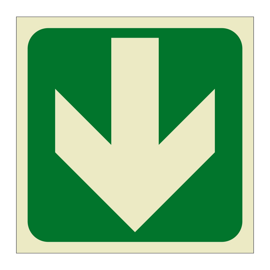 Down directional arrow (Marine Sign)