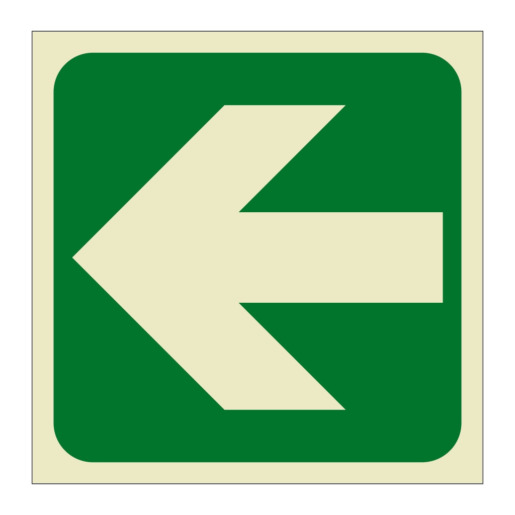 Left directional arrow (Marine Sign)
