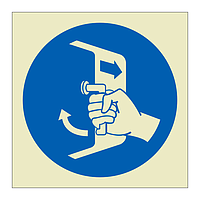Secure hatches symbol 2019 (Marine Sign)