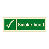 Smoke hood with text (Marine Sign)