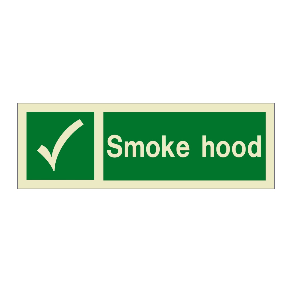 Smoke hood with text (Marine Sign)