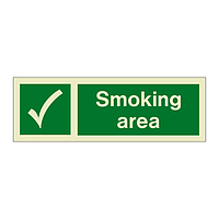 Smoking area with text (Marine Sign)