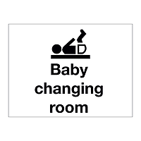 Baby changing room sign