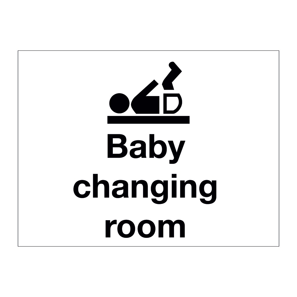 Baby changing room sign