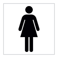 Ladies toilet symbol sign
