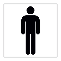 Gentlemens toilet symbol sign