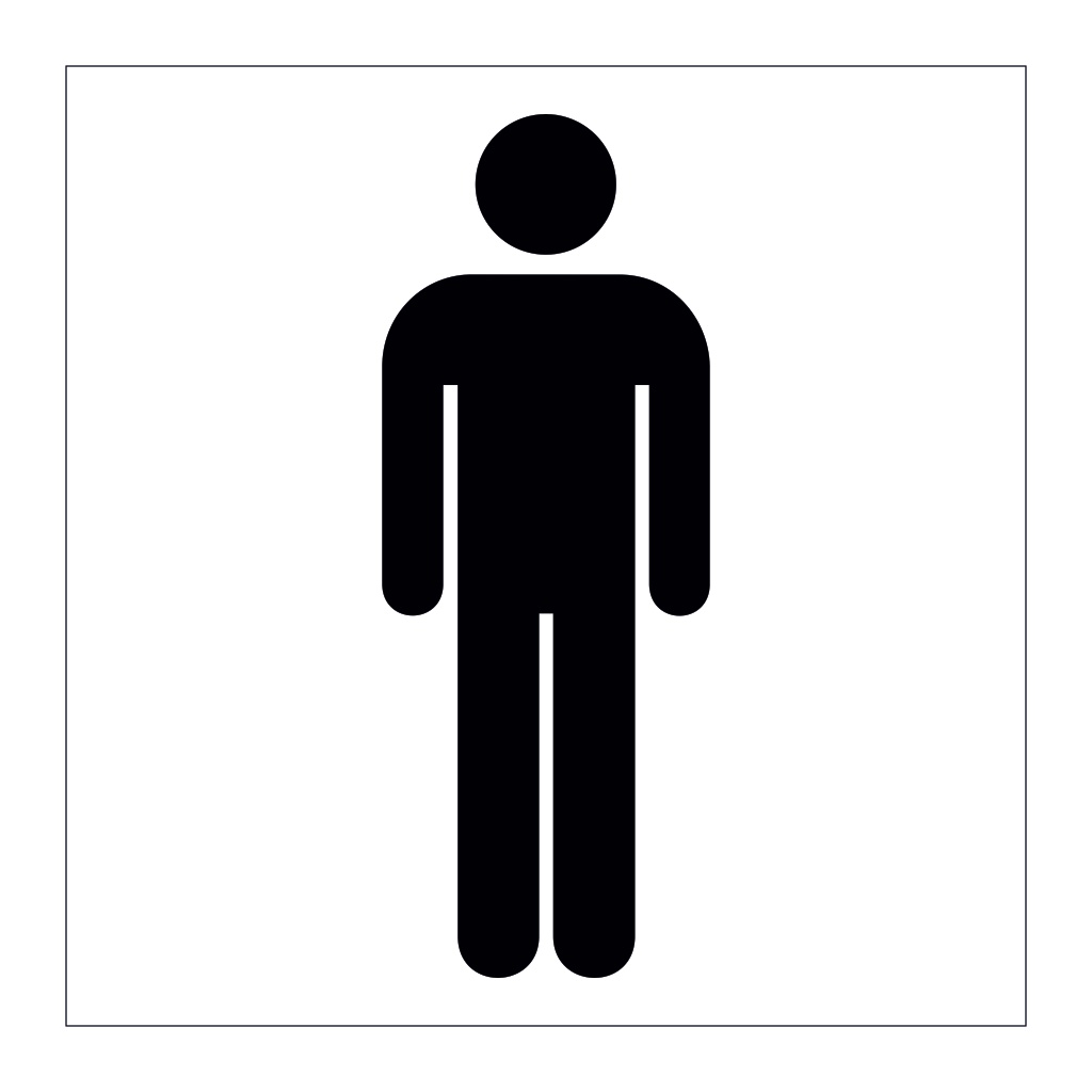 Gentlemens toilet symbol sign