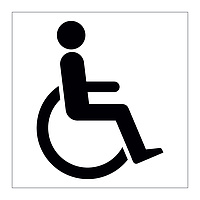 Disabled toilet symbol sign