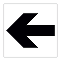 Left directional arrow symbol sign