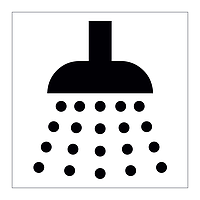 Shower facilities symbol sign