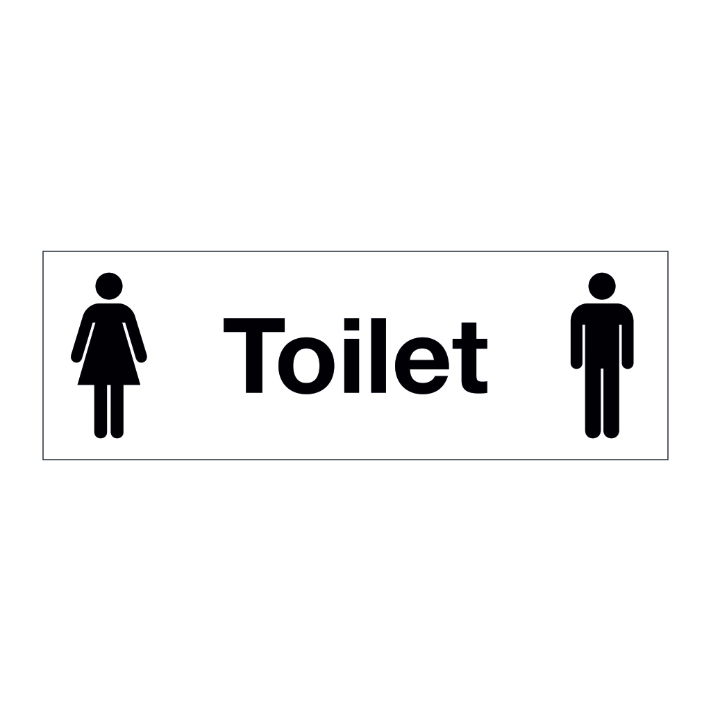 Unisex toilet sign