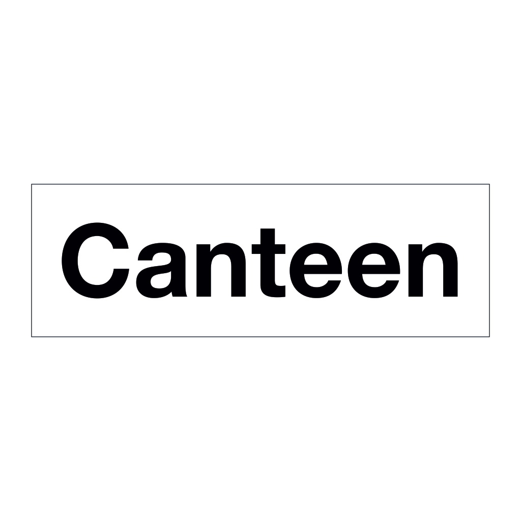 Canteen sign