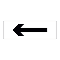 Left directional arrow sign