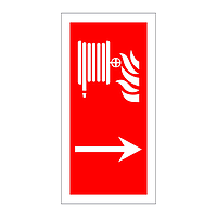 Fire hose arrow right sign