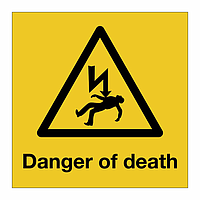 Danger of death sign