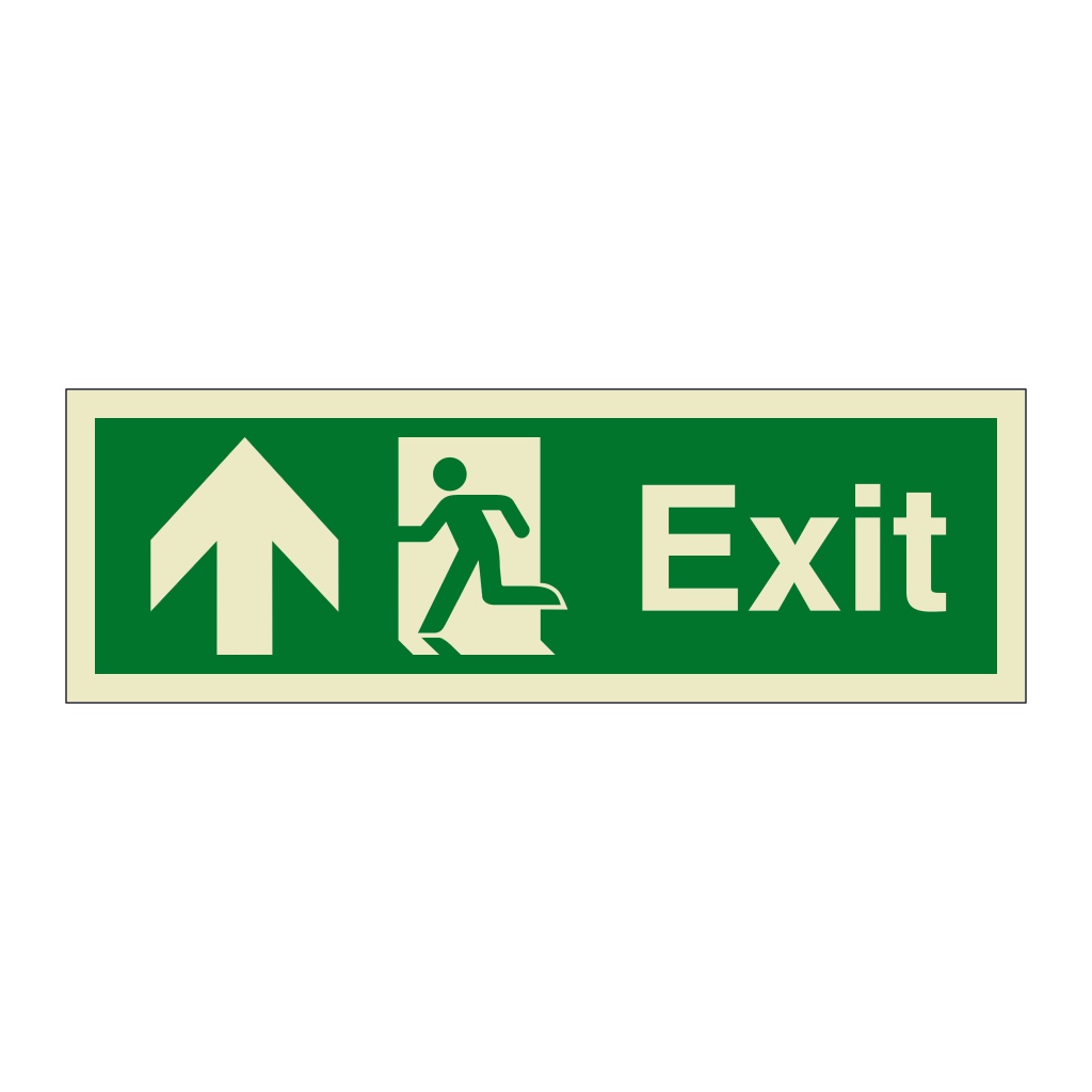 Exit Running man with arrow up (Marine Sign)