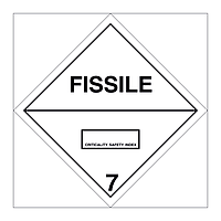 Hazard Diamond Class 7 Fissile Material (Marine Sign)