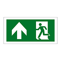 Running man arrow up sign